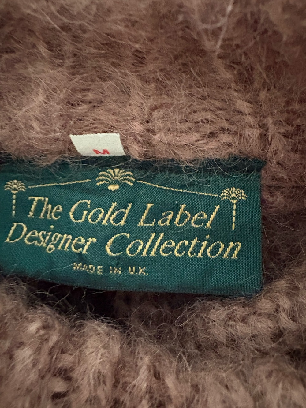 Gold Label | Vintage mock neck mohair sweater. Made in UK. Medium. Oversized - Picture 6 of 9